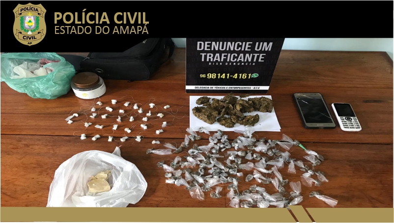 POLÍCIA CIVIL PRENDE DOIS HOMENS COM CRACK E SKANK EM SANTANA